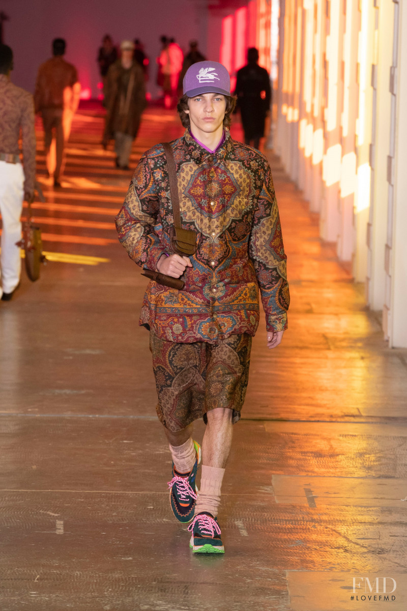 Albert Beilinson featured in  the Etro fashion show for Autumn/Winter 2021