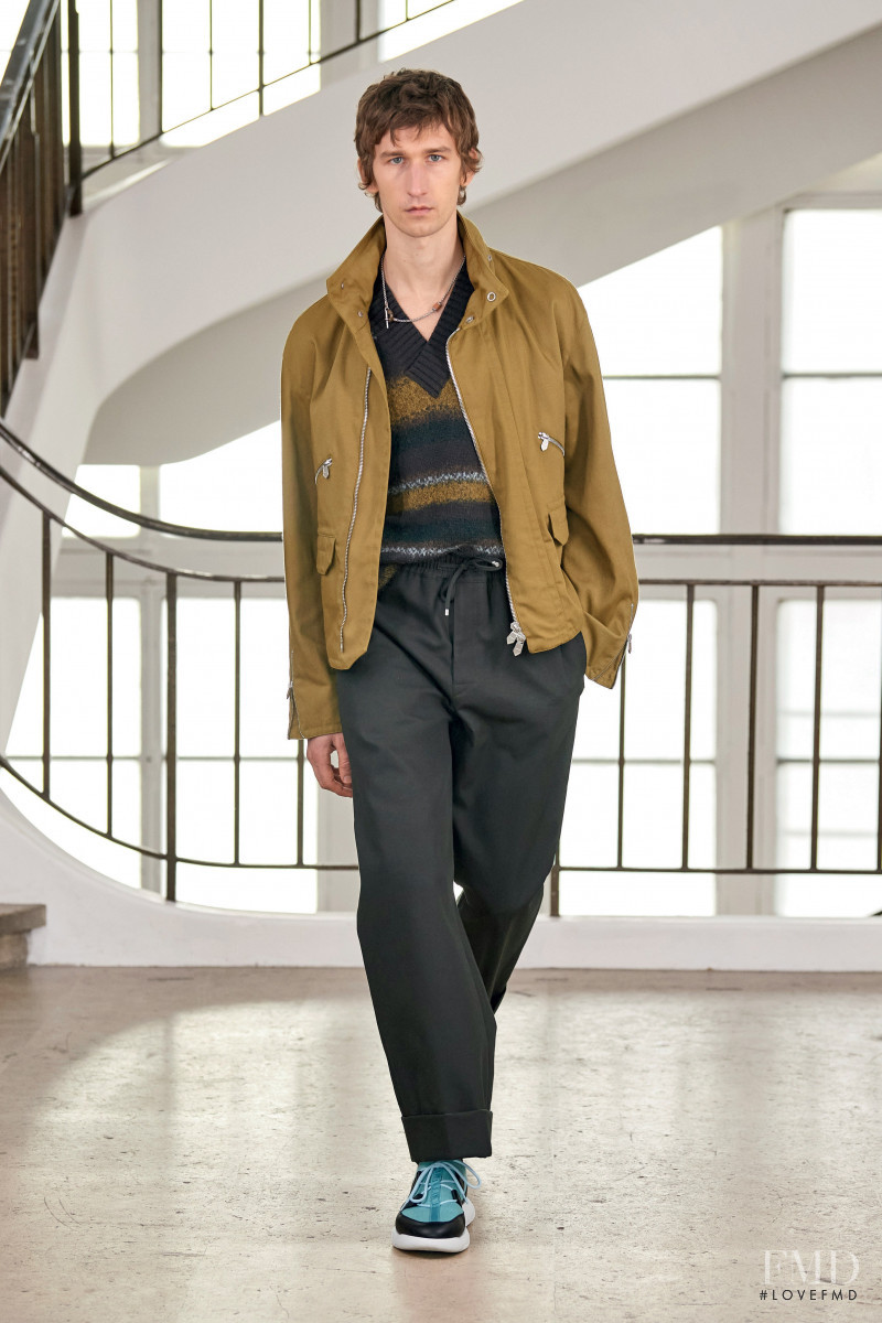 Etienne de Testa featured in  the Hermès fashion show for Autumn/Winter 2021