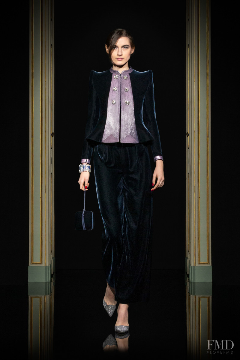 Simona Bitiusca featured in  the Armani Prive fashion show for Spring/Summer 2021