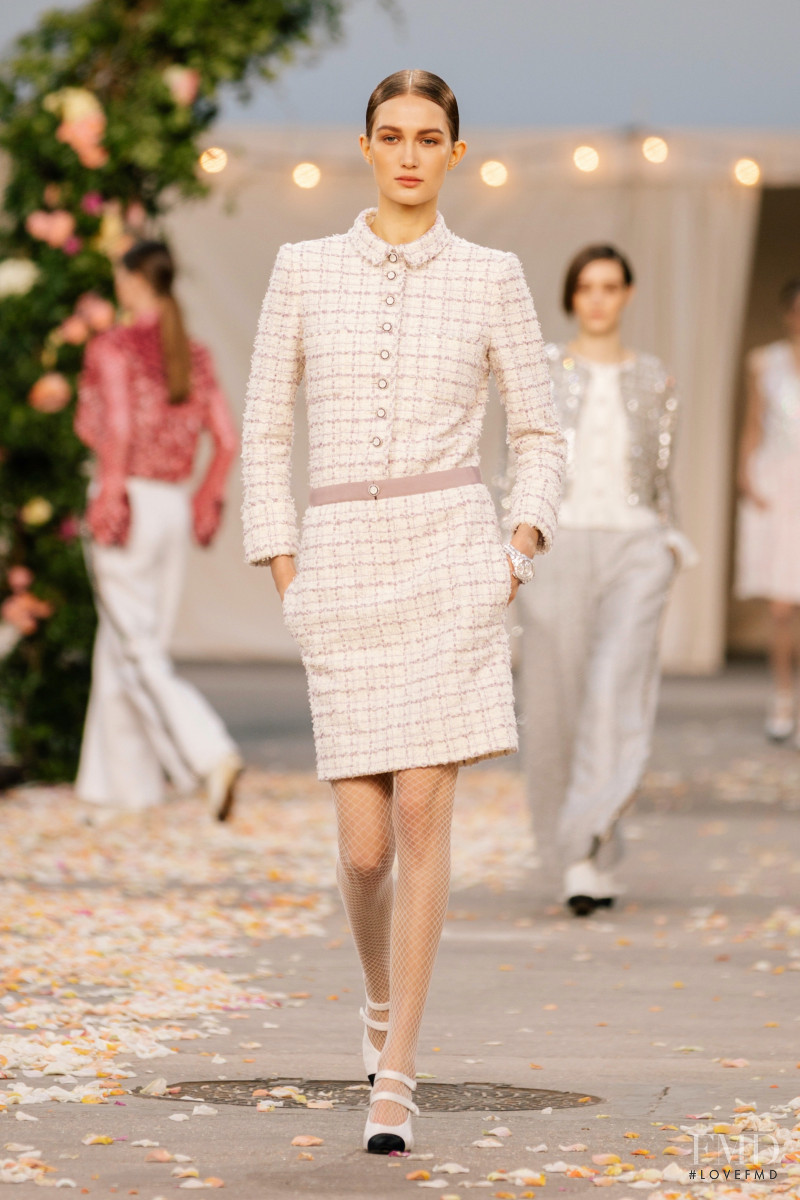 Vika Evseeva featured in  the Chanel Haute Couture fashion show for Spring/Summer 2021