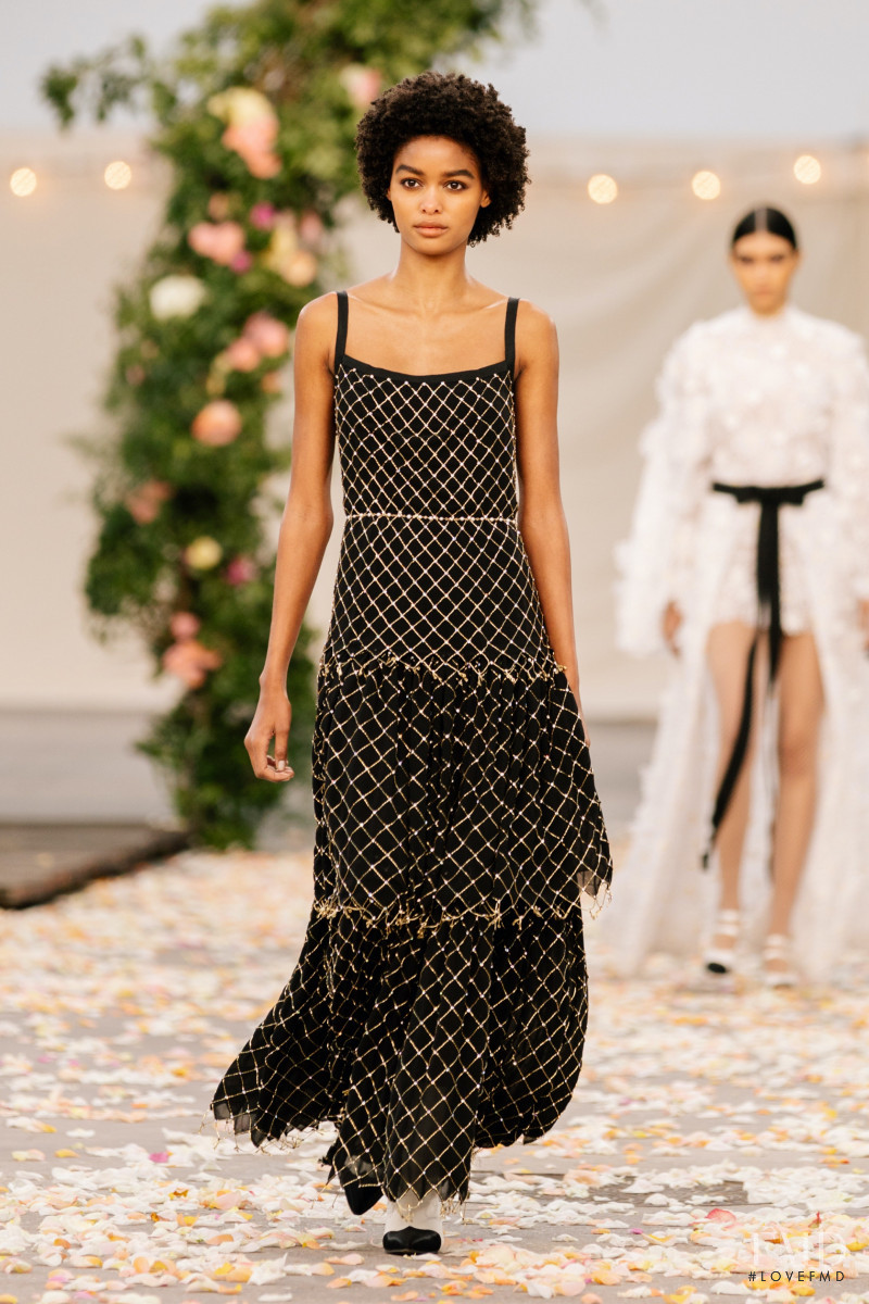 Blesnya Minher featured in  the Chanel Haute Couture fashion show for Spring/Summer 2021
