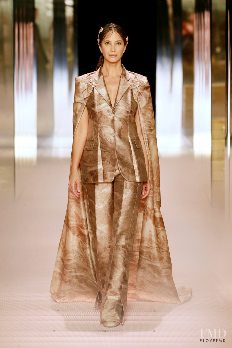 Christy Turlington featured in  the Fendi Couture fashion show for Spring/Summer 2021