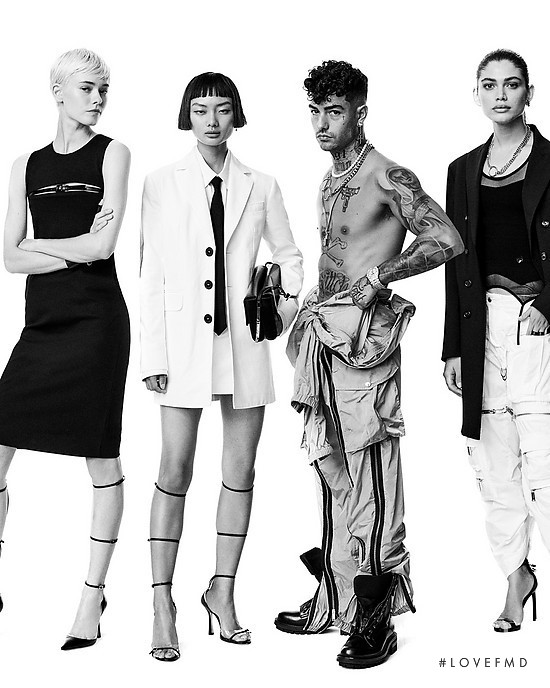 Maike Inga featured in  the DSquared2 advertisement for Spring/Summer 2021