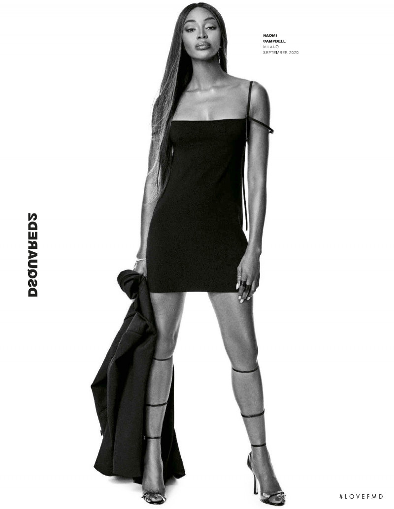 Naomi Campbell featured in  the DSquared2 advertisement for Spring/Summer 2021
