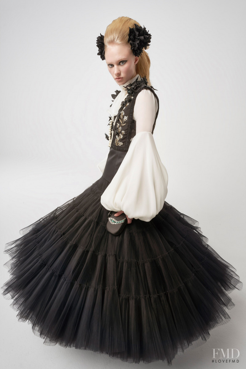Vilma Sjöberg featured in  the Giambattista Valli Haute Couture lookbook for Spring/Summer 2021