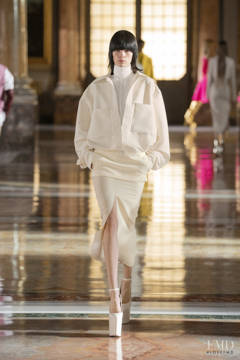 Julie Topsy featured in  the Valentino Couture fashion show for Spring/Summer 2021