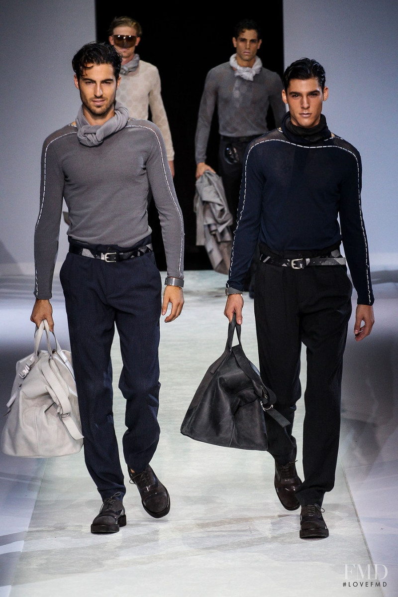 Antonio Navas featured in  the Emporio Armani fashion show for Spring/Summer 2014