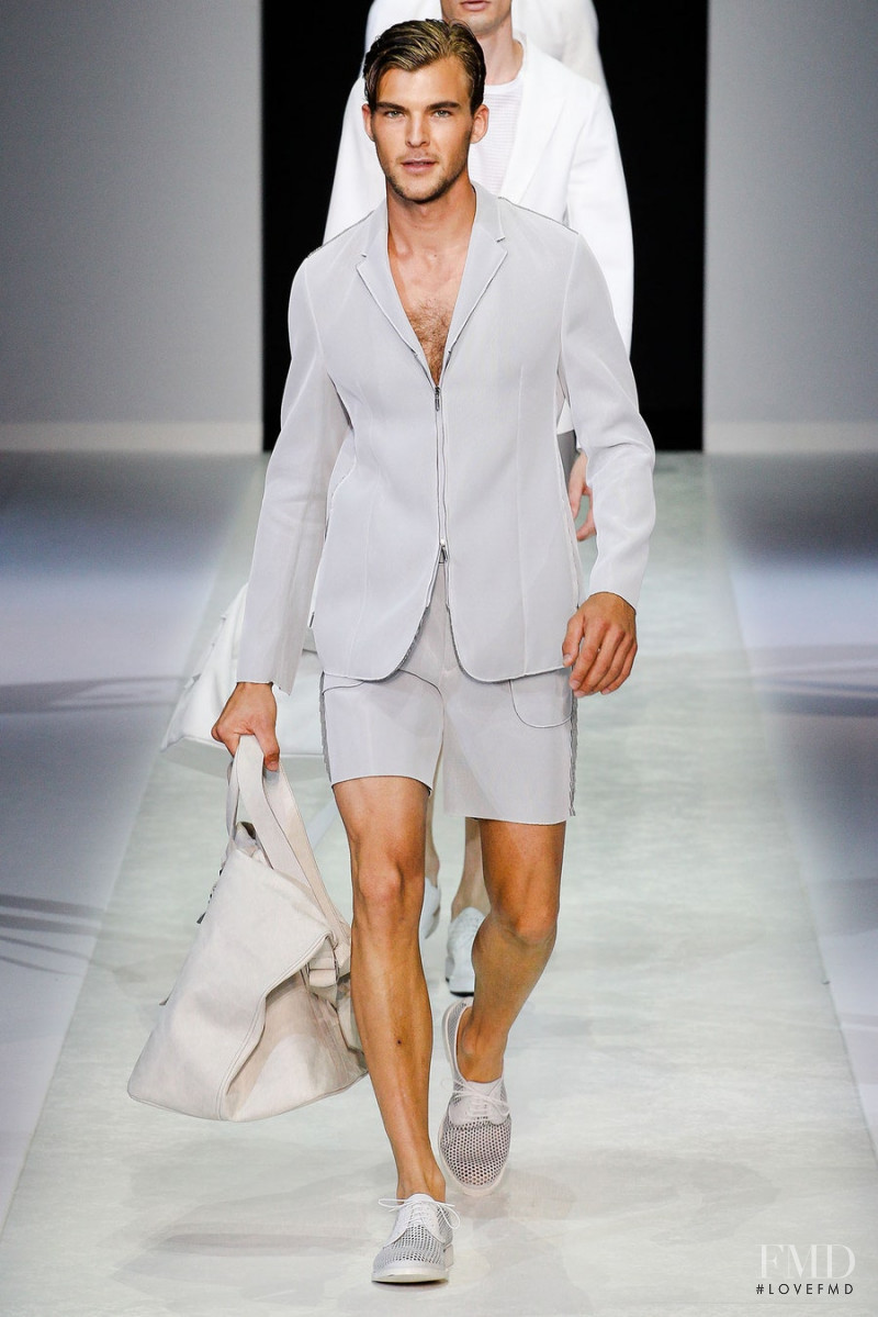Patrick Kafka featured in  the Emporio Armani fashion show for Spring/Summer 2014