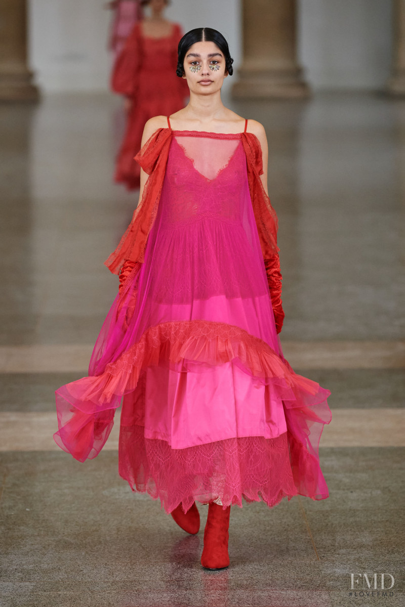 Amrita Palahey featured in  the Bora Aksu fashion show for Autumn/Winter 2021