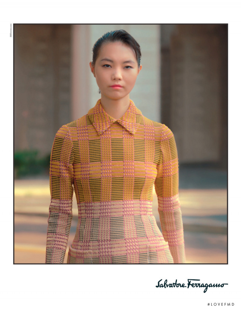 Maggie Cheng featured in  the Salvatore Ferragamo advertisement for Spring/Summer 2021