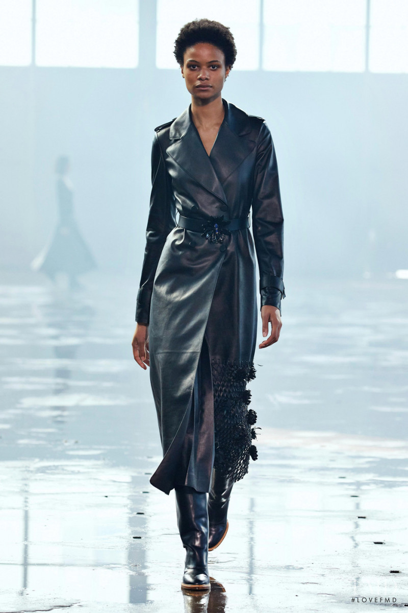Ayesha Sesay featured in  the Gabriela Hearst fashion show for Autumn/Winter 2021