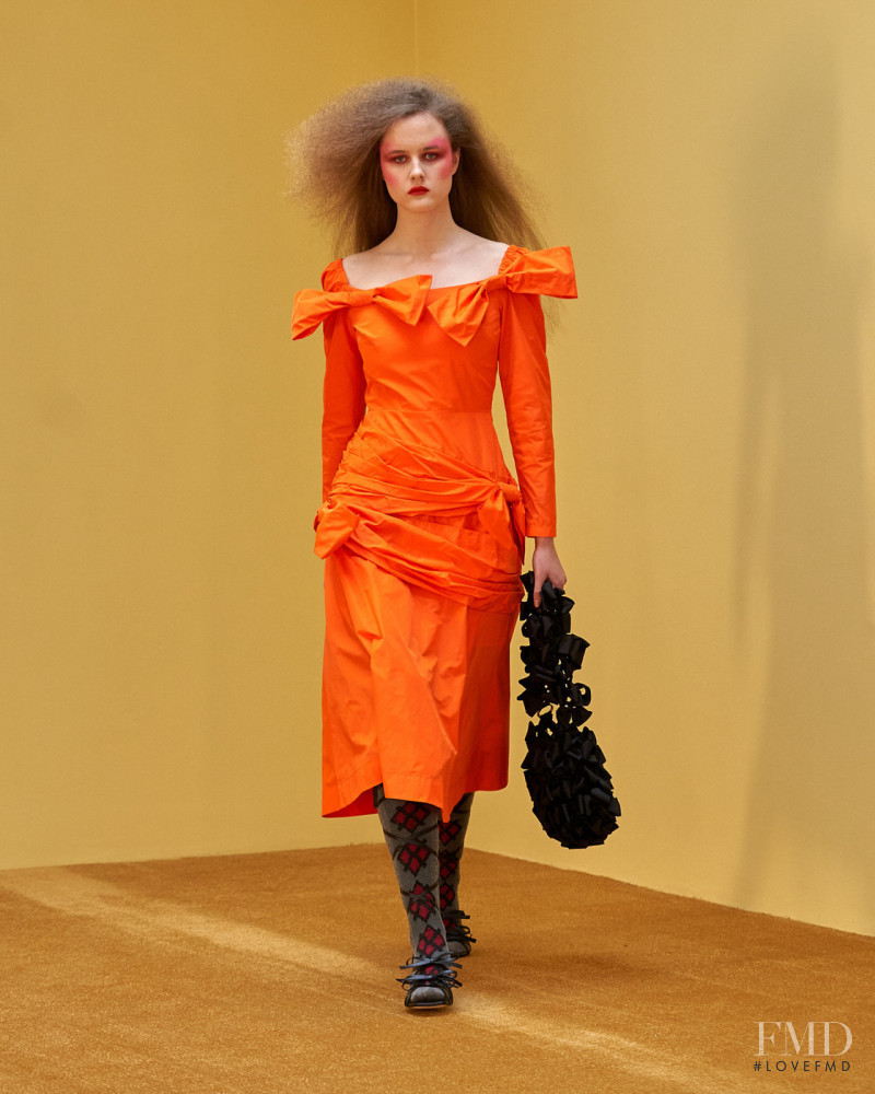 Anna Haestrup featured in  the Molly Goddard fashion show for Autumn/Winter 2021