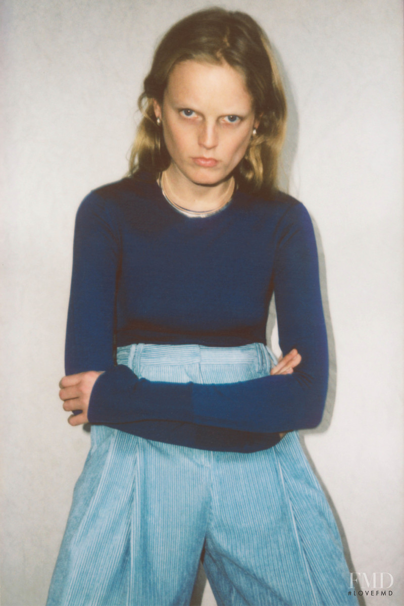 Hanne Gaby Odiele featured in  the Nellie Partow lookbook for Autumn/Winter 2021
