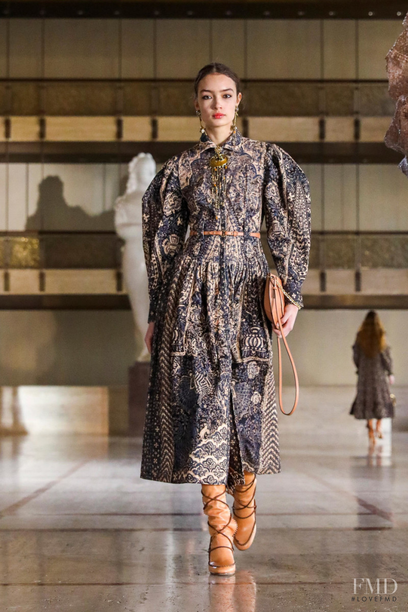 Sasha Kichigina featured in  the Ulla Johnson fashion show for Autumn/Winter 2021