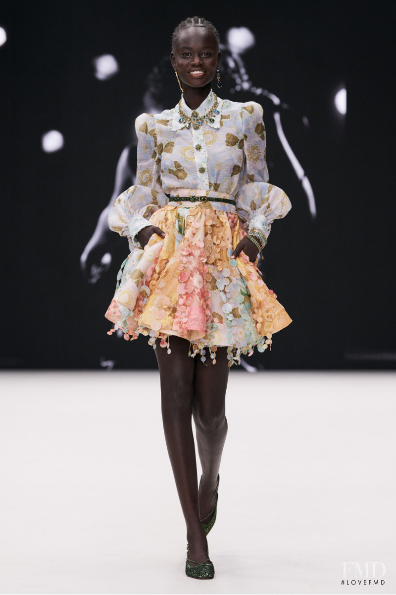 Koujayn Nyajuok Wiew featured in  the Zimmermann fashion show for Autumn/Winter 2021