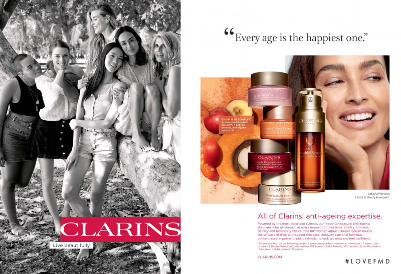 Clarins advertisement for Spring/Summer 2021