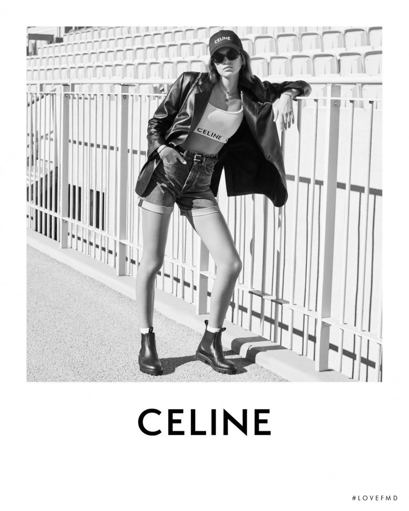 Kaia Gerber featured in  the Celine advertisement for Spring/Summer 2021