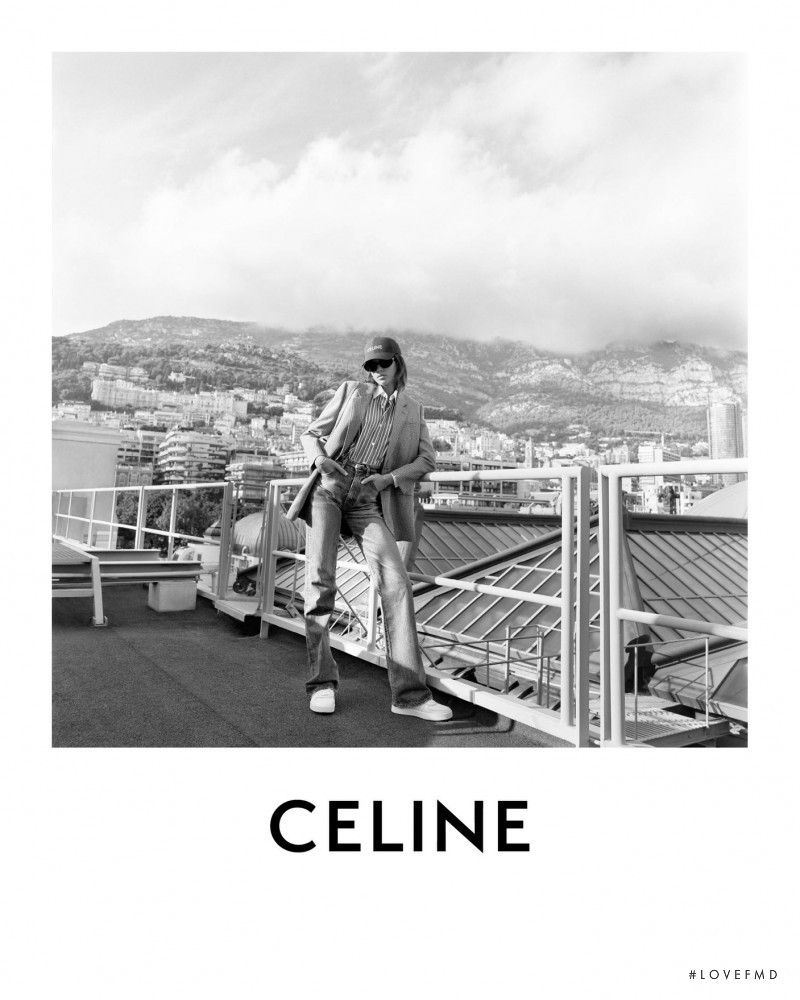 Kaia Gerber featured in  the Celine advertisement for Spring/Summer 2021