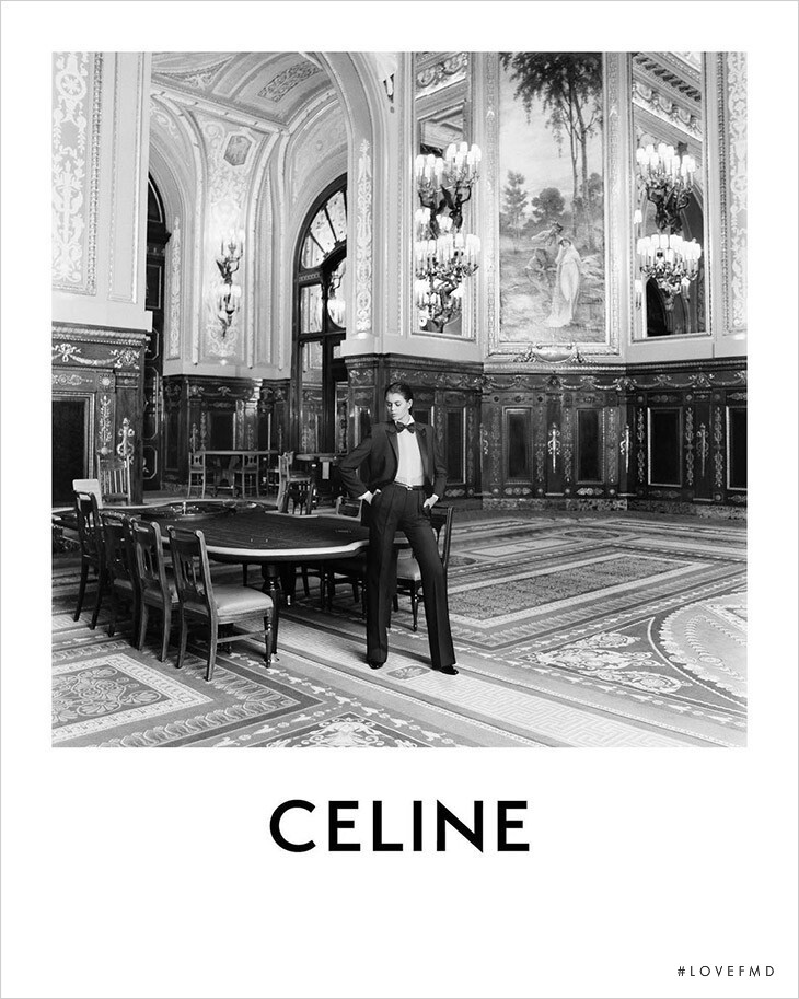 Kaia Gerber featured in  the Celine advertisement for Spring/Summer 2021