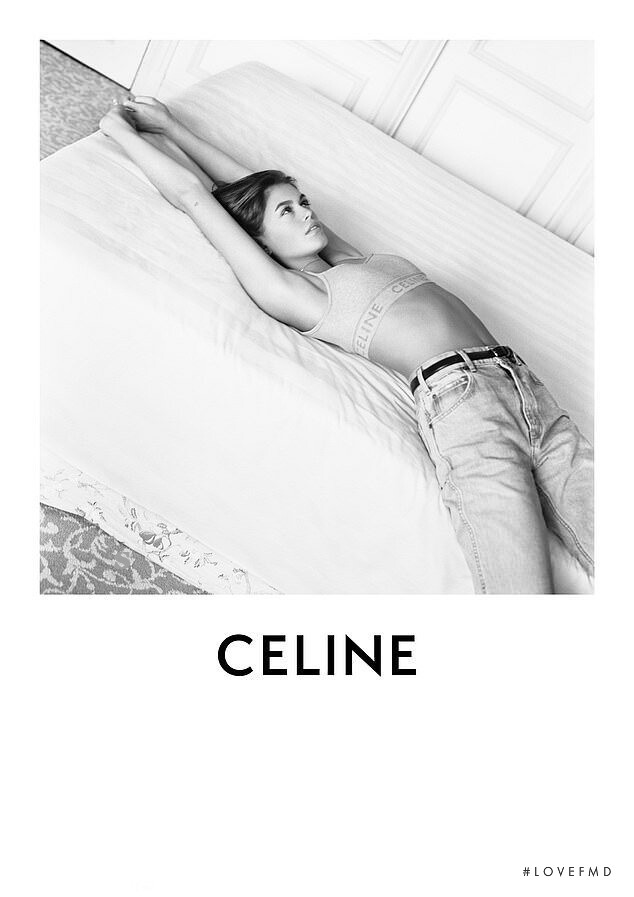 Kaia Gerber featured in  the Celine advertisement for Spring/Summer 2021