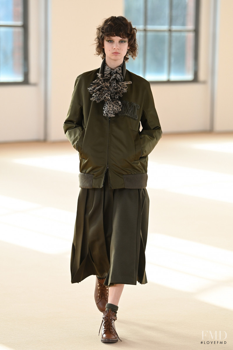 Giselle Norman featured in  the Max Mara fashion show for Autumn/Winter 2021