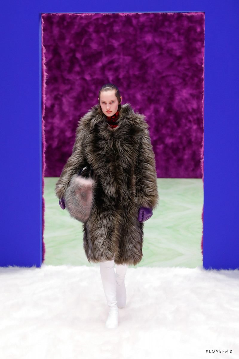 Greta Elisa Hofer featured in  the Prada fashion show for Autumn/Winter 2021