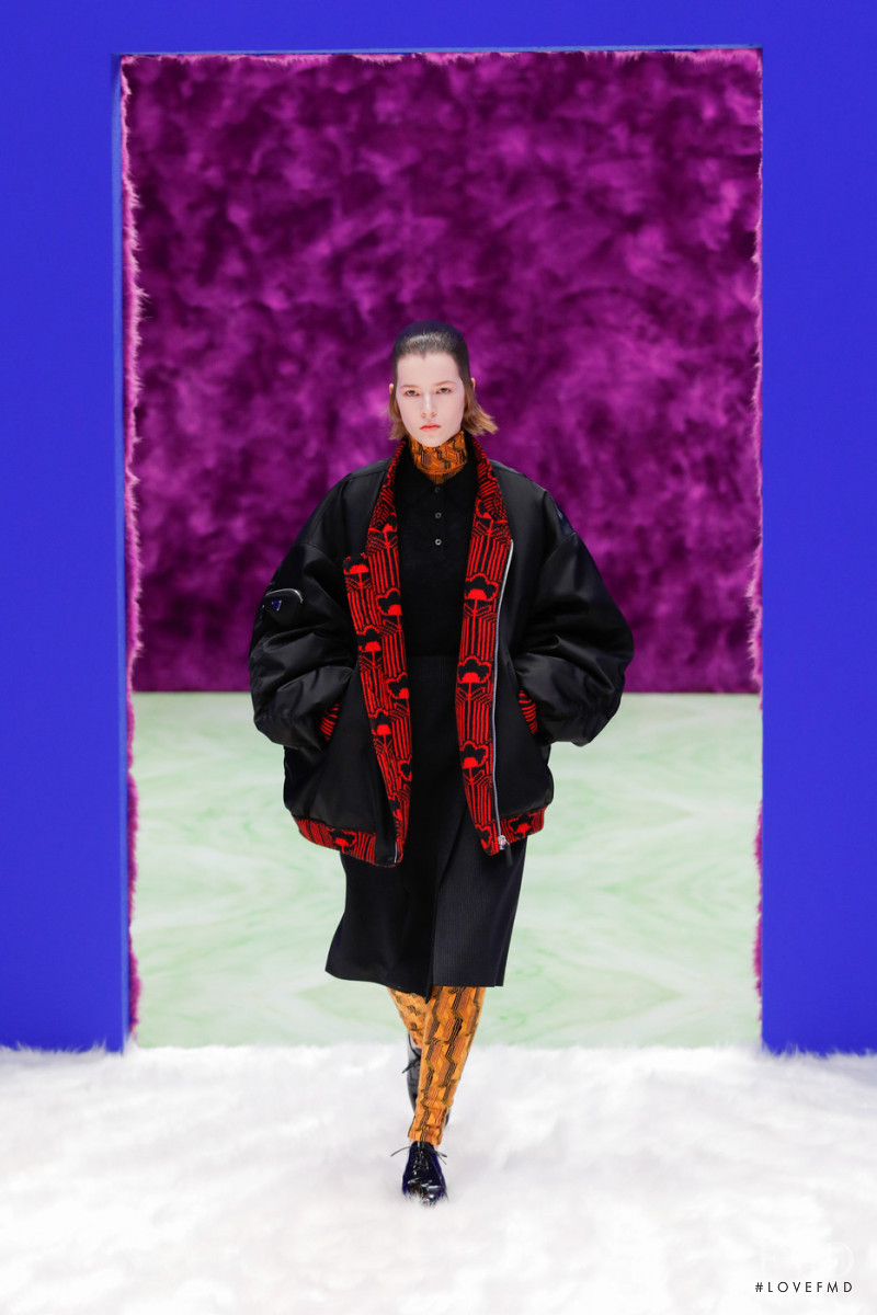 Rolf Schrader featured in  the Prada fashion show for Autumn/Winter 2021