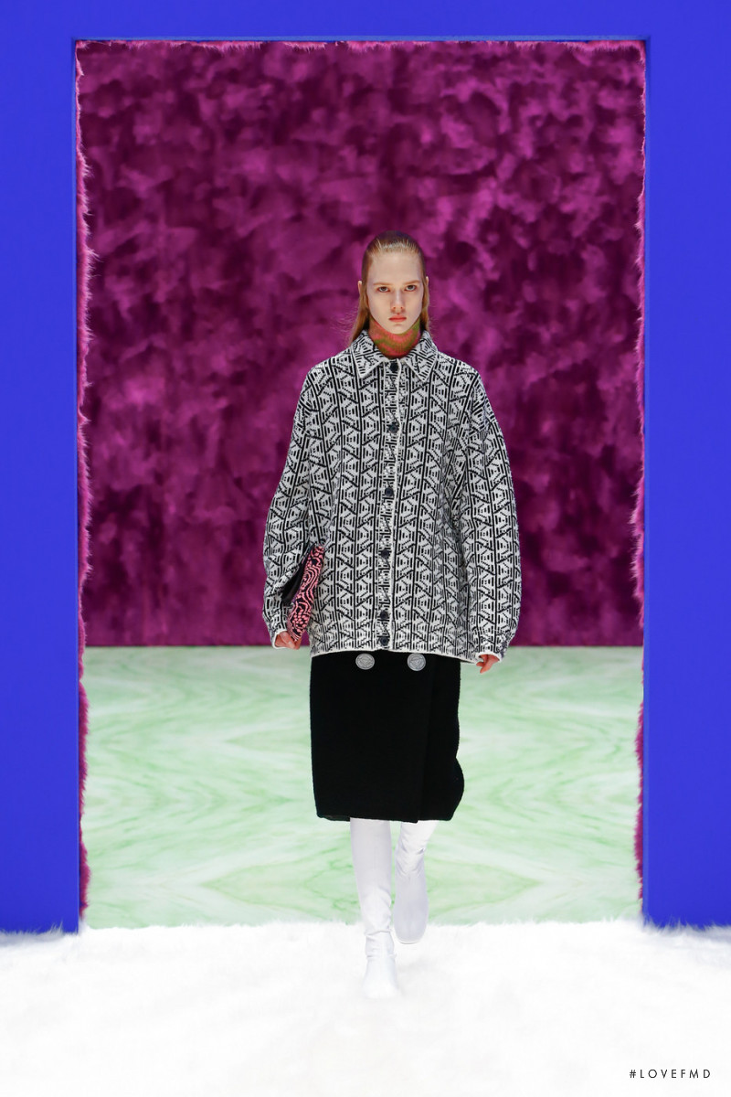 Isa Maja Gustafsson featured in  the Prada fashion show for Autumn/Winter 2021