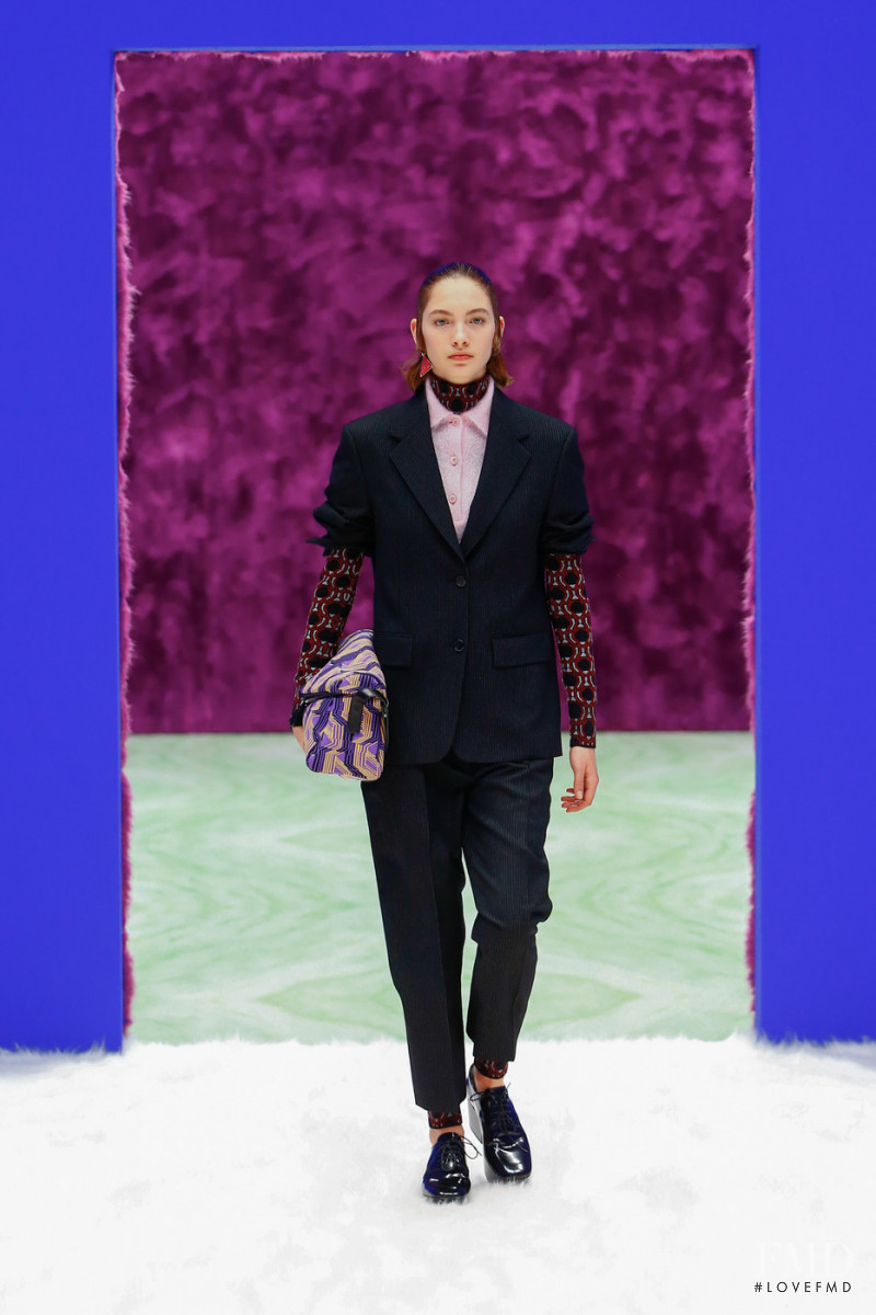 Rolf Schrader featured in  the Prada fashion show for Autumn/Winter 2021