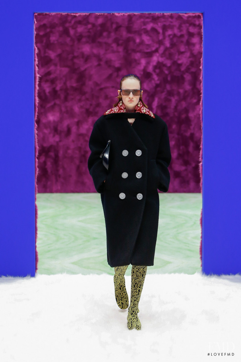 Denisa Smolikova featured in  the Prada fashion show for Autumn/Winter 2021
