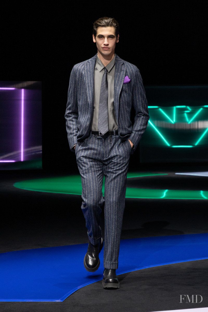 Marco Bellotti featured in  the Emporio Armani fashion show for Autumn/Winter 2021