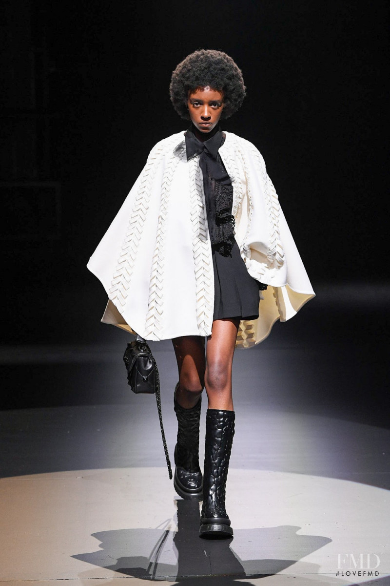 Metta Irebe featured in  the Valentino fashion show for Autumn/Winter 2021