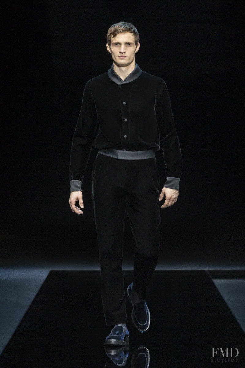 Julian Schneyder featured in  the Giorgio Armani fashion show for Autumn/Winter 2021