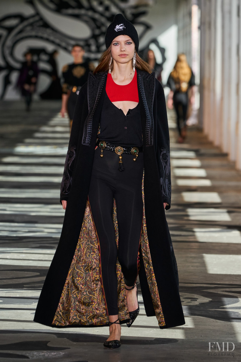 Mathilde Henning featured in  the Etro fashion show for Autumn/Winter 2021