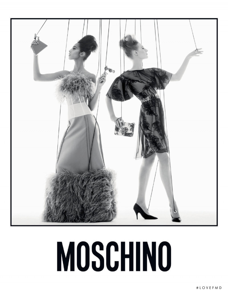 Julia Nobis featured in  the Moschino advertisement for Spring/Summer 2021