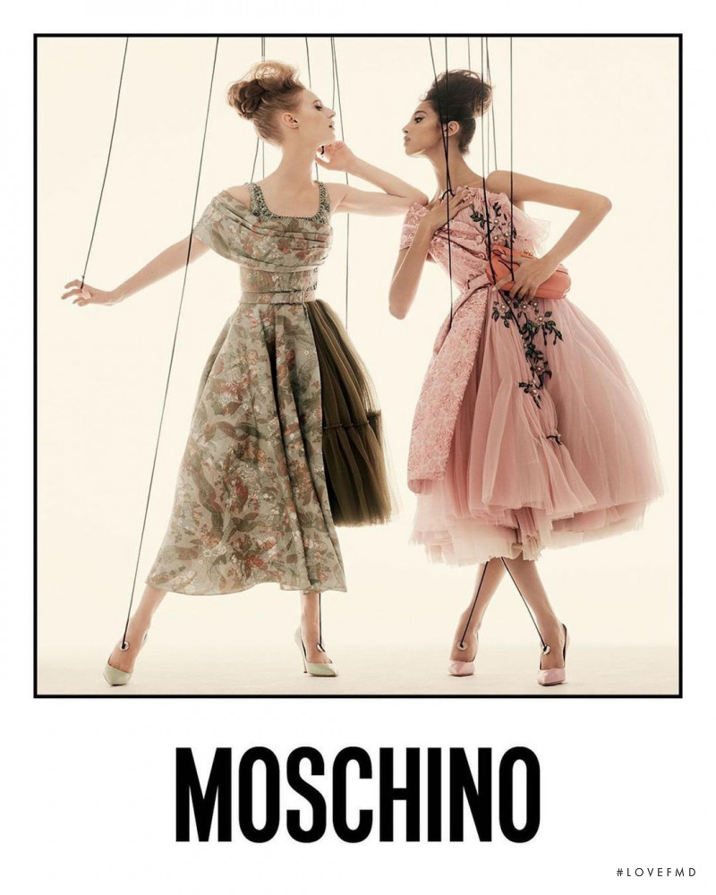 Julia Nobis featured in  the Moschino advertisement for Spring/Summer 2021
