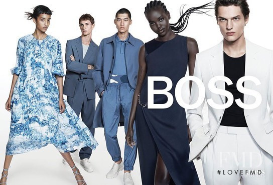 Adut Akech Bior featured in  the Hugo Boss advertisement for Spring/Summer 2021