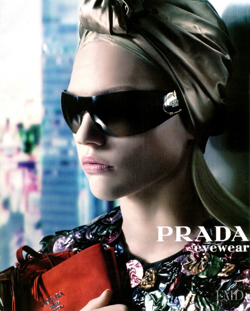 Sasha Pivovarova featured in  the Prada advertisement for Spring/Summer 2007