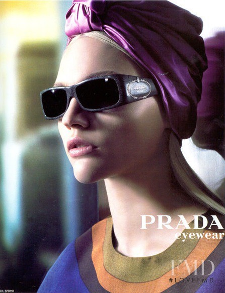 Sasha Pivovarova featured in  the Prada advertisement for Spring/Summer 2007