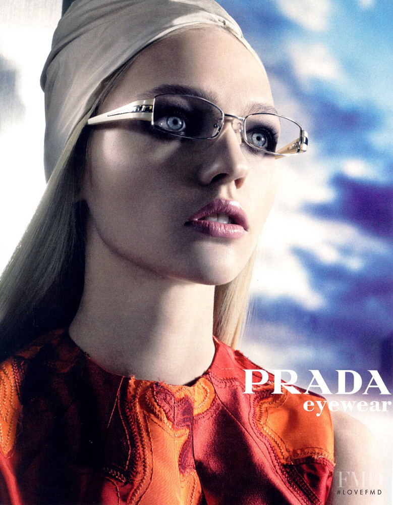 Sasha Pivovarova featured in  the Prada advertisement for Spring/Summer 2007