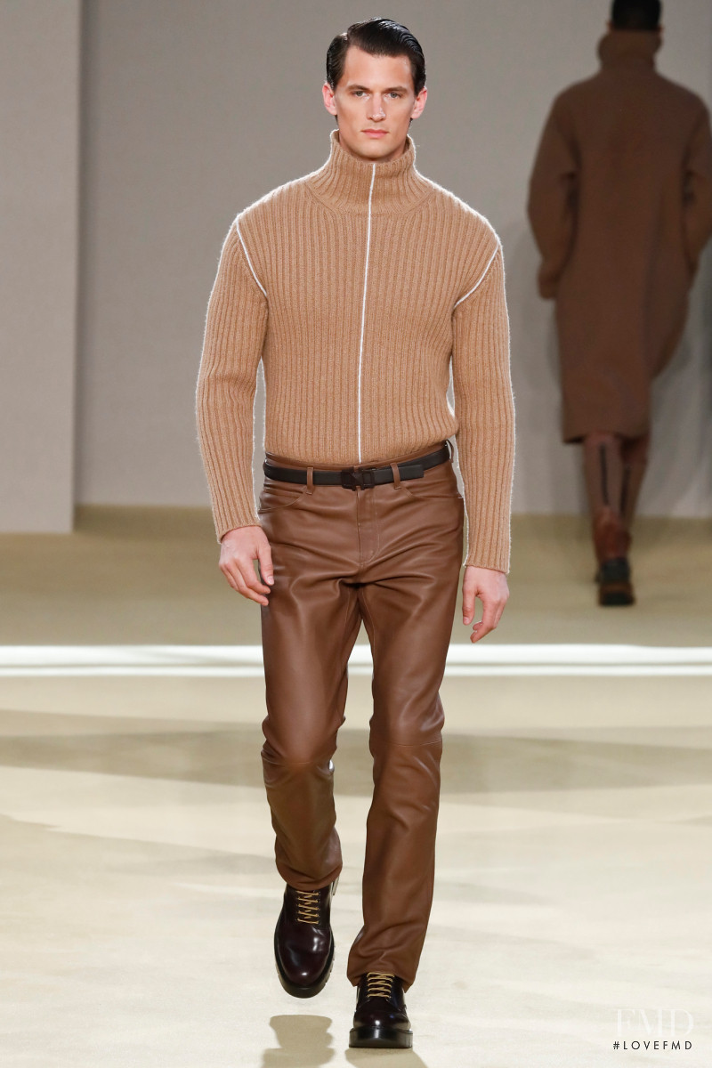 Garrett Neff featured in  the Salvatore Ferragamo fashion show for Autumn/Winter 2020
