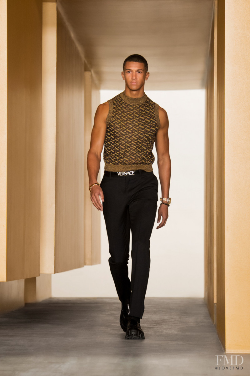 Loic Namigandet featured in  the Versace fashion show for Autumn/Winter 2021