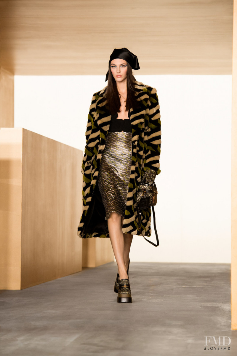 Vittoria Ceretti featured in  the Versace fashion show for Autumn/Winter 2021