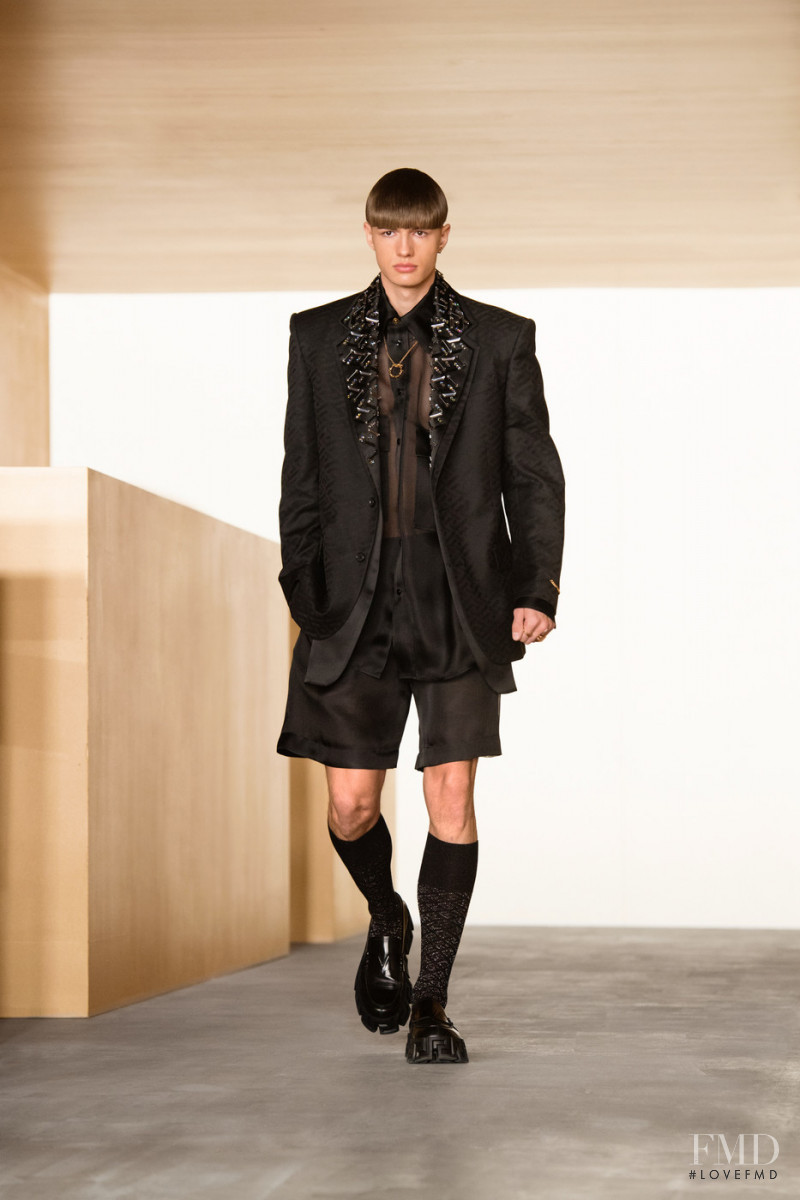Ondrej Mokos featured in  the Versace fashion show for Autumn/Winter 2021