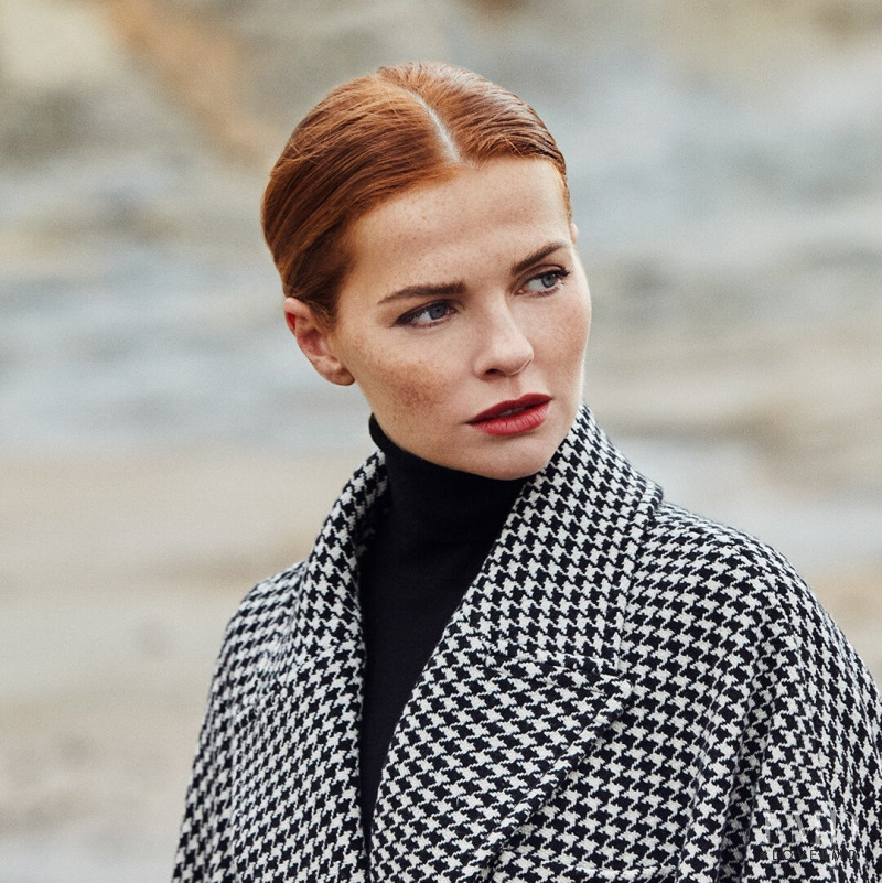 Valeria Lakhina featured in  the Franck Provost advertisement for Autumn/Winter 2019