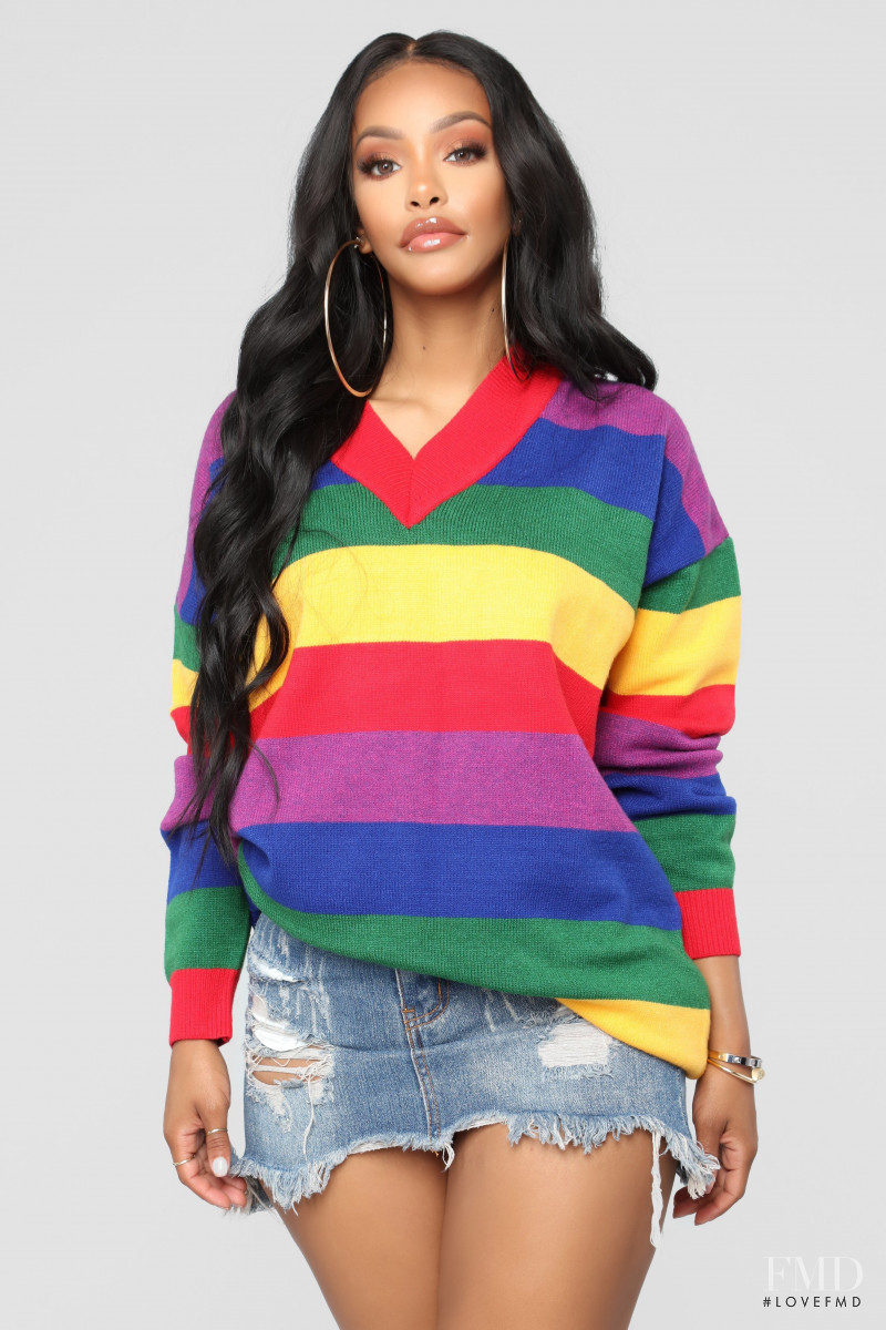 Yodit Yemane featured in  the Fashion Nova catalogue for Fall 2018