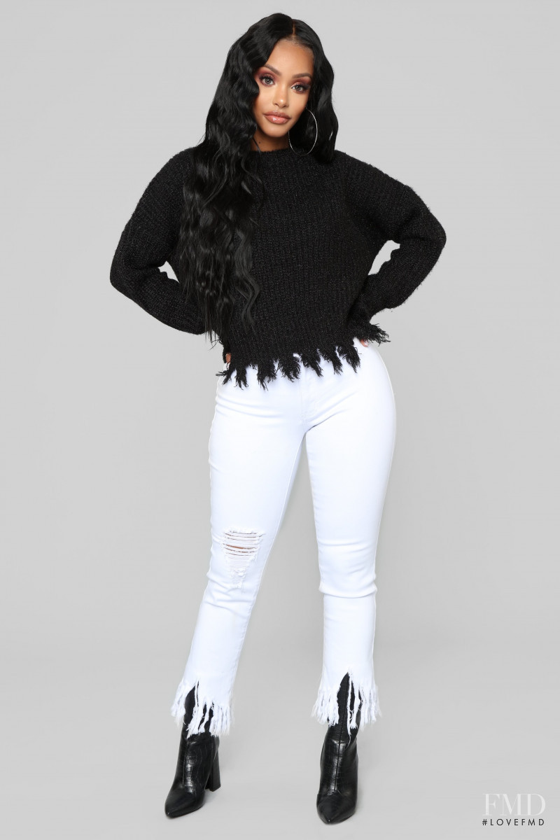 Yodit Yemane featured in  the Fashion Nova catalogue for Fall 2018