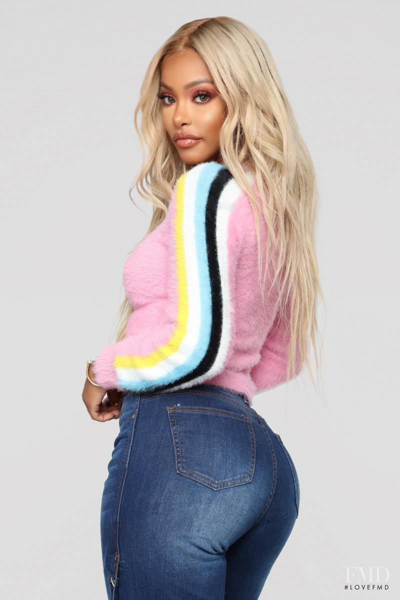 Yodit Yemane featured in  the Fashion Nova catalogue for Fall 2018