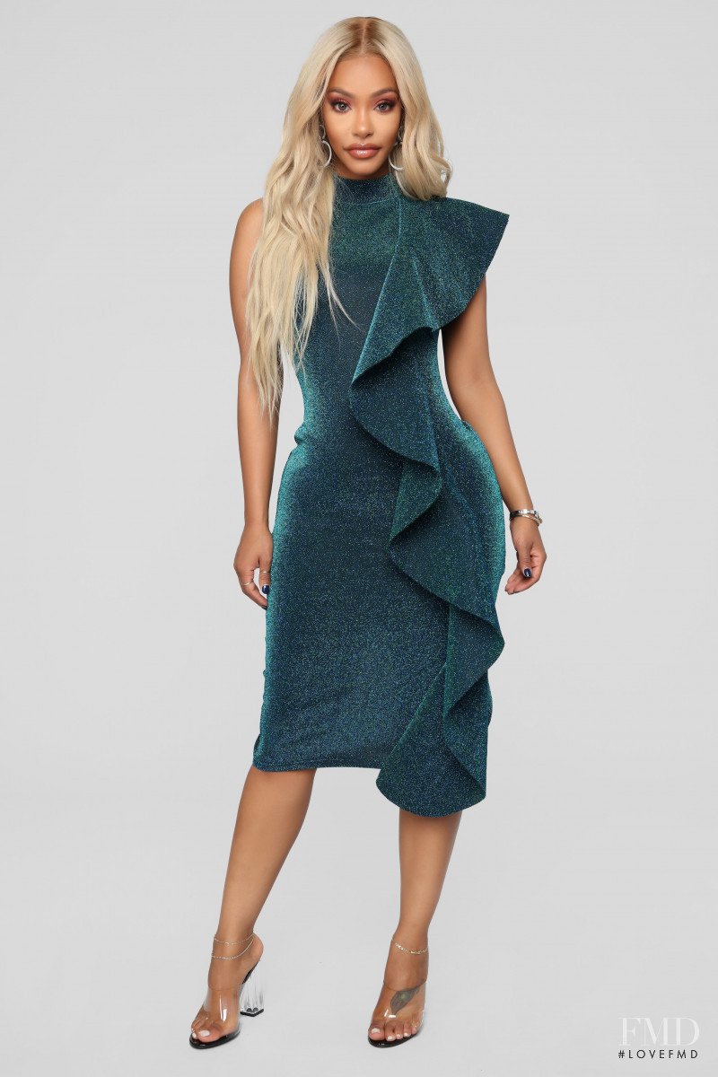 Yodit Yemane featured in  the Fashion Nova catalogue for Fall 2018