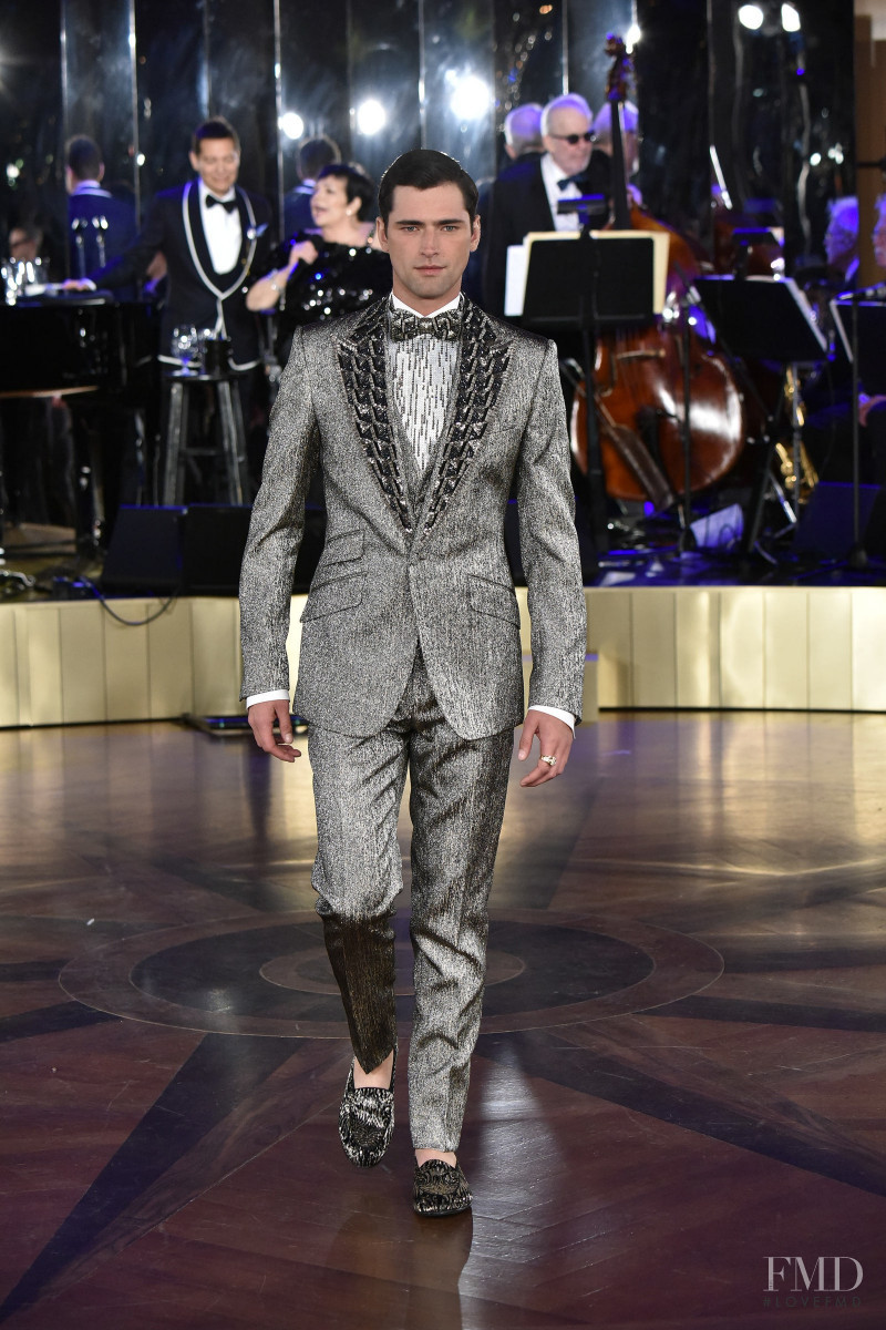 Sean OPry featured in  the Dolce & Gabbana Alta Moda Alta Sartoria fashion show for Spring/Summer 2018